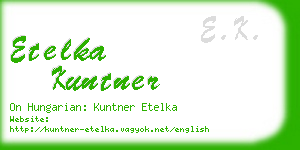 etelka kuntner business card